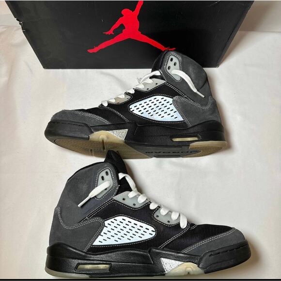 Size 10 - Nike Air Jordan 5 Retro Anthracite Men's Shoes Ships Now - Picture 3 of 11